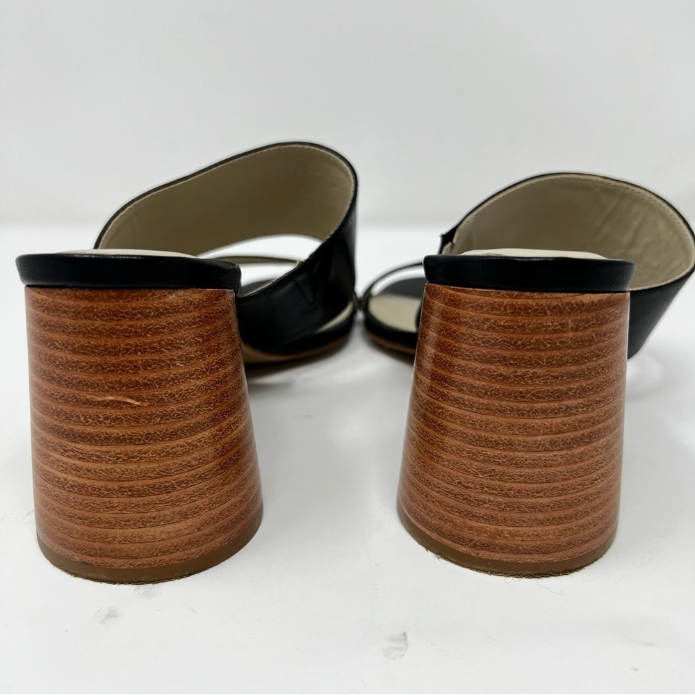 Black Leather Women's Sandals - Picture 6 of 9